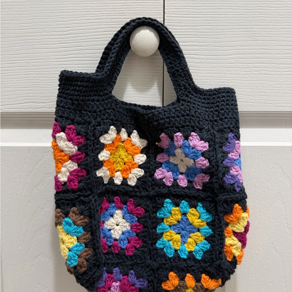 Colorful Crochet Tote Bag- Handmade***